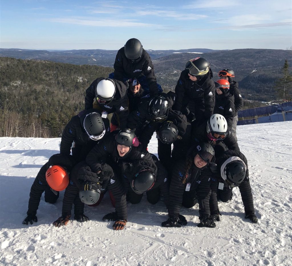 Club de ski et planche